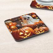 Spooky Sips: Halloween Hard Plastic Onderzetters (Linkerzijde)