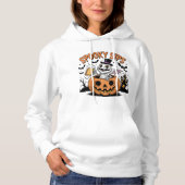 Spooky Sips Skeleton Hagedis Halloween Hoodie (Voorkant)