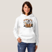Spooky Sips Skeleton Hagedis Halloween Hoodie (Voorkant volledig)