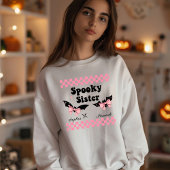 Spooky Sister Gepersonaliseerde Naam Halloween Gif Trui