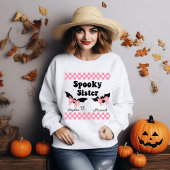 Spooky Sister Gepersonaliseerde Naam Halloween Gif Trui