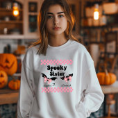 Spooky Sister Gepersonaliseerde Naam Halloween Gif Trui