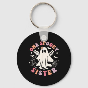 Spooky Sister Ghost Spooky Retro Familie Halloween Sleutelhanger