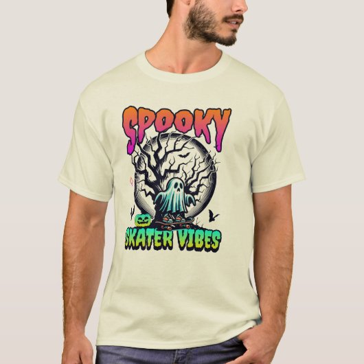 Spooky Skater Vibes T-shirt (Voorkant)