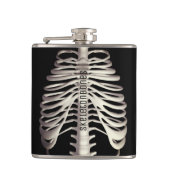 Spooky Skelet Botten Rib Cage Classic Halloween Heupfles (Voorkant)