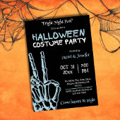 Spooky skelet fright nacht kostuum Halloween Kaart