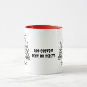 Spooky Skelet Kerstmis Liefde Spooky Vibes Rood Mok (Midden)