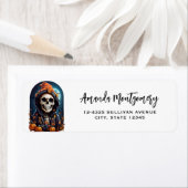 Spooky Skelet met Evil Pumpkins Etiket (Insitu)