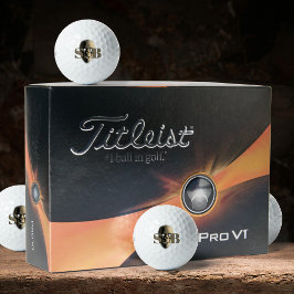 Spooky Skelet Monogrammed Skull Golf Ballen