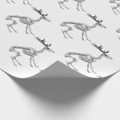 Spooky skelet rendiertekening cadeaupapier (Hoek)