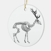 Spooky  skelet rendiertekening keramisch ornament (Links)