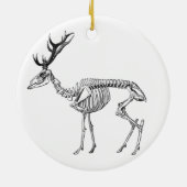 Spooky  skelet rendiertekening keramisch ornament (Achterkant)