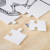 Spooky  skelet rendiertekening legpuzzel (Zijkant)