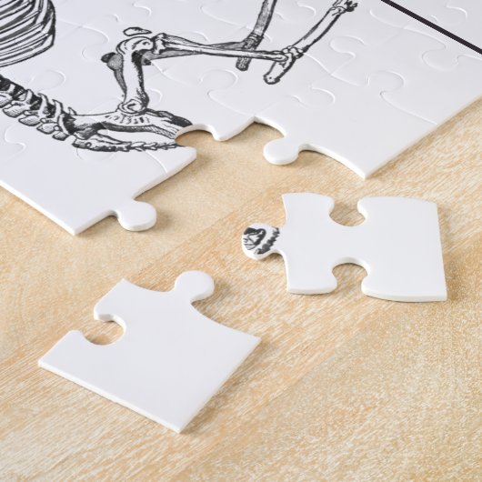 Spooky  skelet rendiertekening legpuzzel (Zijkant)
