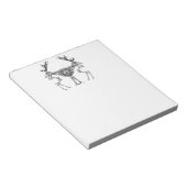 Spooky skelet rendiertekening notitieblok (Schuin)
