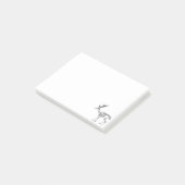 Spooky  skelet rendiertekening post-it® notes (Schuin)