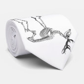 Spooky  skelet rendiertekening stropdas (Opgerold)