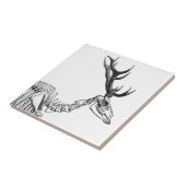 Spooky  skelet rendiertekening tegeltje (Zijkant)