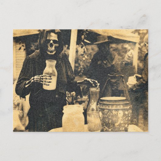 Spooky Skelet Summerween Briefkaart (Voorkant)