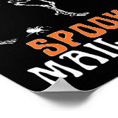 Spooky Skeleton Dancing Mail Lady Postal Worker Ha Poster (Hoek)
