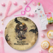  Spooky Skeleton Feest Halloween Party Papieren Bordje (Feest)