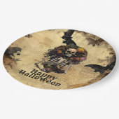  Spooky Skeleton Feest Halloween Party Papieren Bordje (Gekanteld)