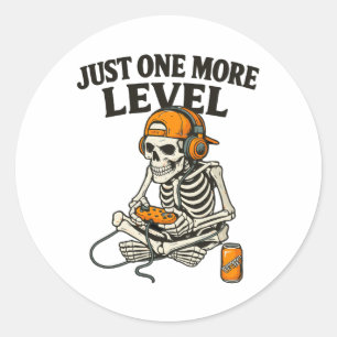 Spooky Skeleton Gaming 2025 Halloween Party Gamers Ronde Sticker