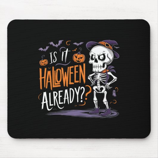 Spooky Skeleton Ghost is het al Halloween Muismat (Voorkant)