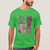 Spooky Skeleton Halloween grappig T-shirt (Voorkant)