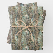 Spooky Skeleton Halloween Inpakpapier Vel (In situ)