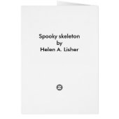 Spooky skeleton Halloween-kaart (Achterkant)
