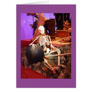 Spooky skeleton Halloween-kaart
