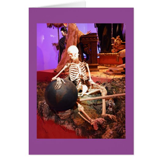 Spooky skeleton Halloween-kaart (Voorkant)