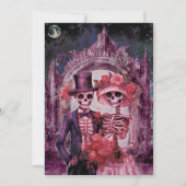 Spooky Skeleton Halloween Party Kaart (Voorkant)