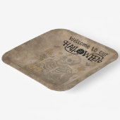 Spooky Skeleton Halloween Party Papieren Bordje (Gebogen)