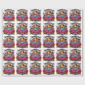Spooky Skeleton Halloween Pool Party Design! Cadeaupapier (Vlak)