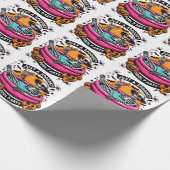 Spooky Skeleton Halloween Pool Party Design! Cadeaupapier (Hoek)