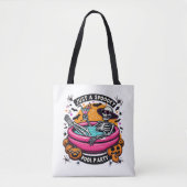 Spooky Skeleton Halloween Pool Party Design! Tote Bag (Voorkant)