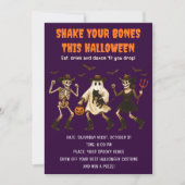 Spooky Skeleton Halloween Uitnodiging (Voorkant)
