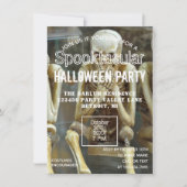 Spooky Skeleton Halloween Uitnodiging (Voorkant)