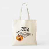 Spooky Skeleton Hand Bone Appétit Trick or treat Tote Bag (Achterkant)
