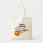 Spooky Skeleton Hand Bone Appétit Trick or treat Tote Bag (Voorkant)
