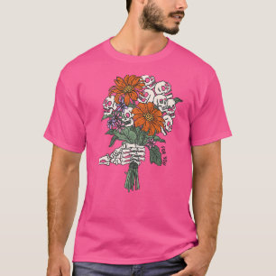 Spooky Skeleton Hand Floral Skull Costume Henwee T-shirt