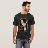 Spooky Skeleton Hand Halloween T-shirt (Voorkant volledig)