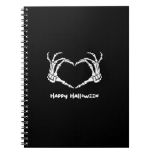 Spooky Skeleton Hand Heart beroemd gemaakt door Ha Notitieboek