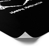 Spooky Skeleton Hand Heart beroemd gemaakt door Ha Poster (Hoek)