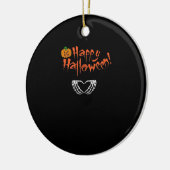 Spooky Skeleton Hands. Fijne Halloween. Keramisch Ornament (Links)