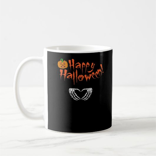 Spooky Skeleton Hands. Fijne Halloween. Koffiemok (Links)