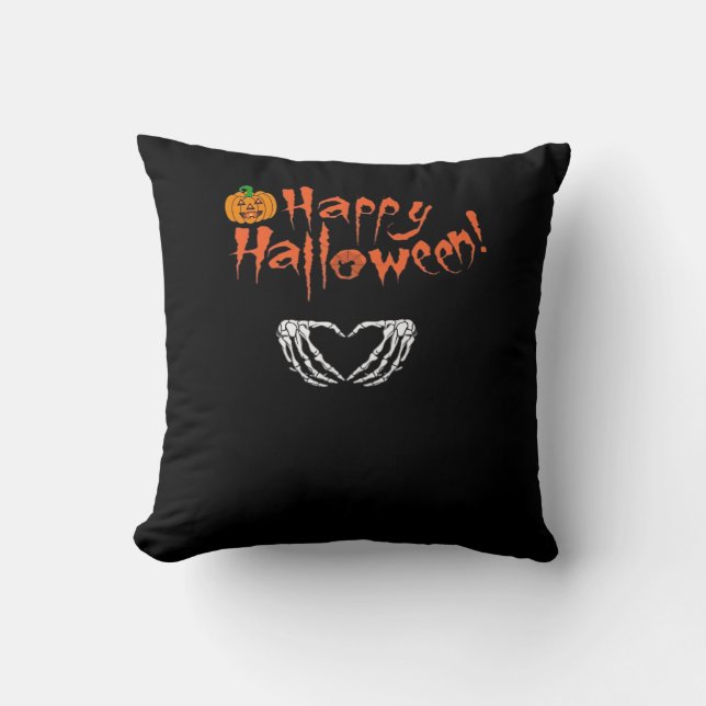 Spooky Skeleton Hands. Fijne Halloween. Kussen (Voorkant)