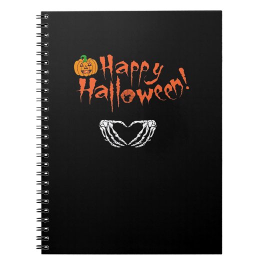Spooky Skeleton Hands. Fijne Halloween. Notitieboek (Voorkant)
